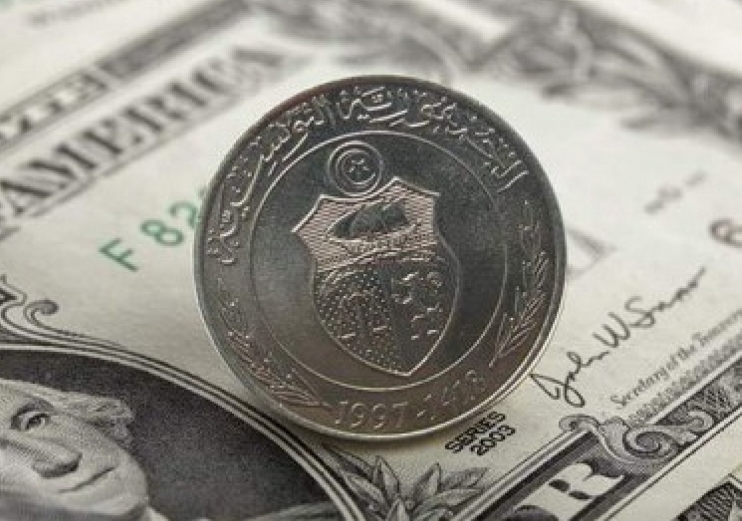 سعر صرف الدينار التونسي مقابل الدولار واليورو