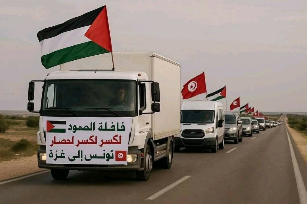 من مدنين إلى غزة… تونسي يقدّم مظلّة لقافلة الصمود ويقول : هذا كل ما أملك