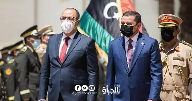 الدبيبة للمشيشي : «ليبيا تقف الى جانب تونس في حربها ضد الوباء»